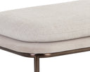 Koffi Bench - Dark Bronze - Chacha Cream / Meg Taupe