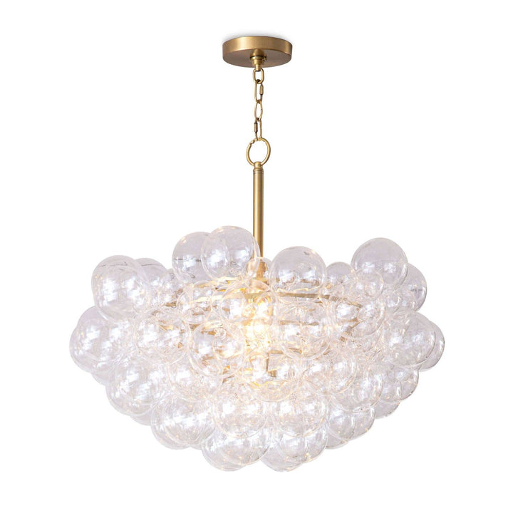 Bubbles | Chandelier | Clear Natural Brass