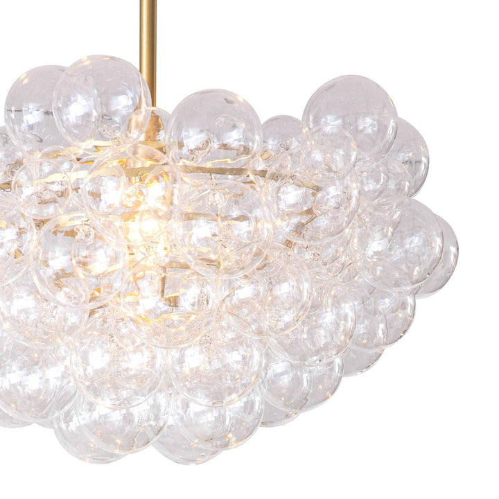 Bubbles | Chandelier | Clear Natural Brass