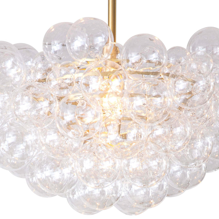 Bubbles | Chandelier | Clear Natural Brass