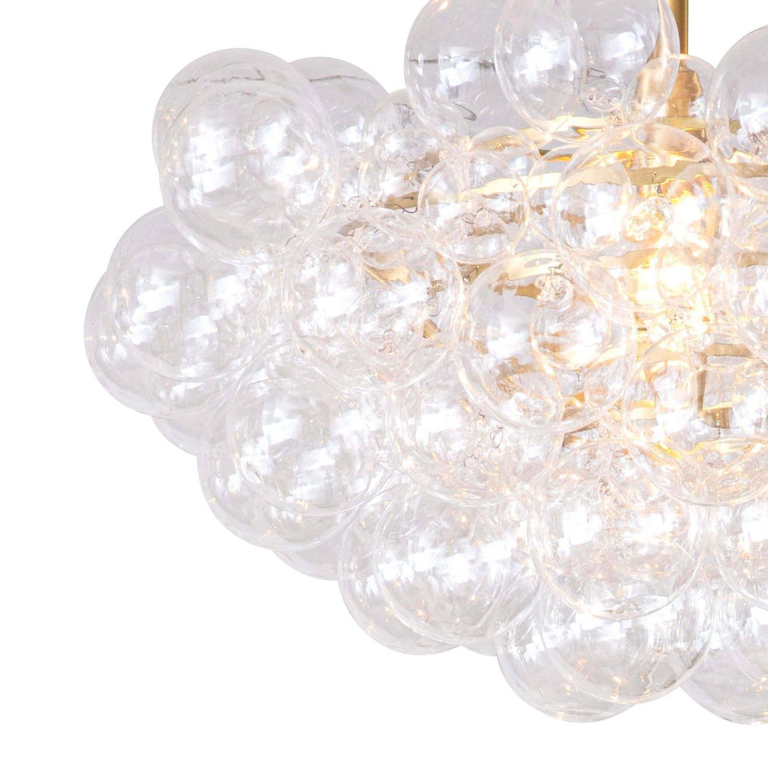 Bubbles | Chandelier | Clear Natural Brass