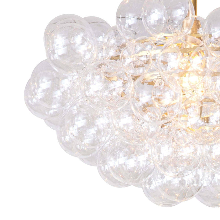 Bubbles | Chandelier | Clear Natural Brass