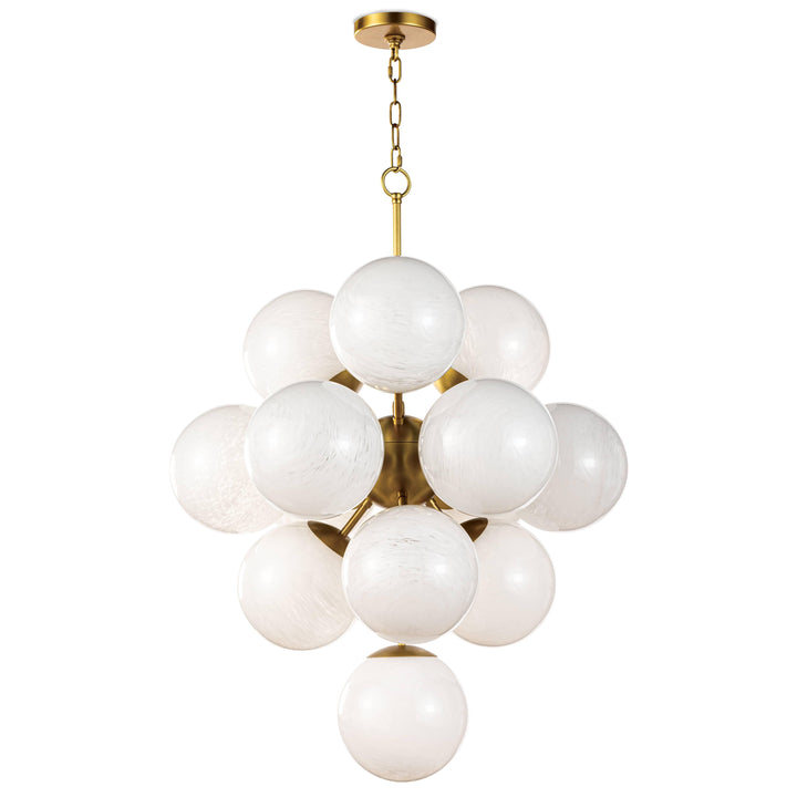 La Dame | Chandelier | Swirl Glass Natural Brass