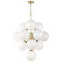 La Dame Chandelier | Swirl Glass Natural Brass