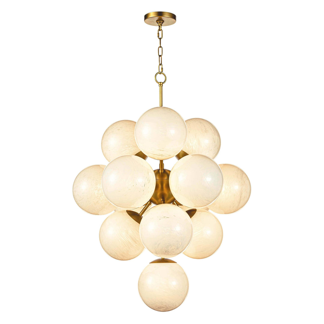 La Dame | Chandelier | Swirl Glass Natural Brass