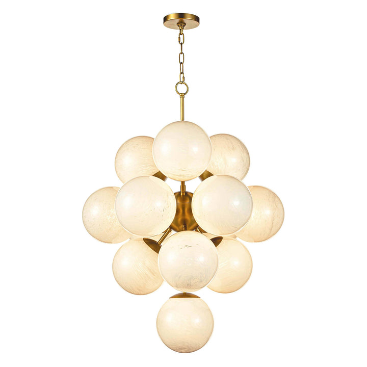 La Dame | Chandelier | Swirl Glass Natural Brass