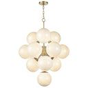 La Dame Chandelier | Swirl Glass Natural Brass