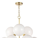 La Dame Chandelier | Swirl Glass Natural Brass