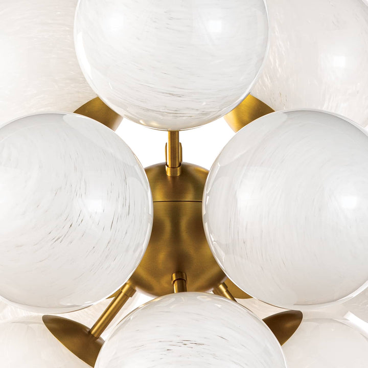 La Dame | Chandelier | Swirl Glass Natural Brass