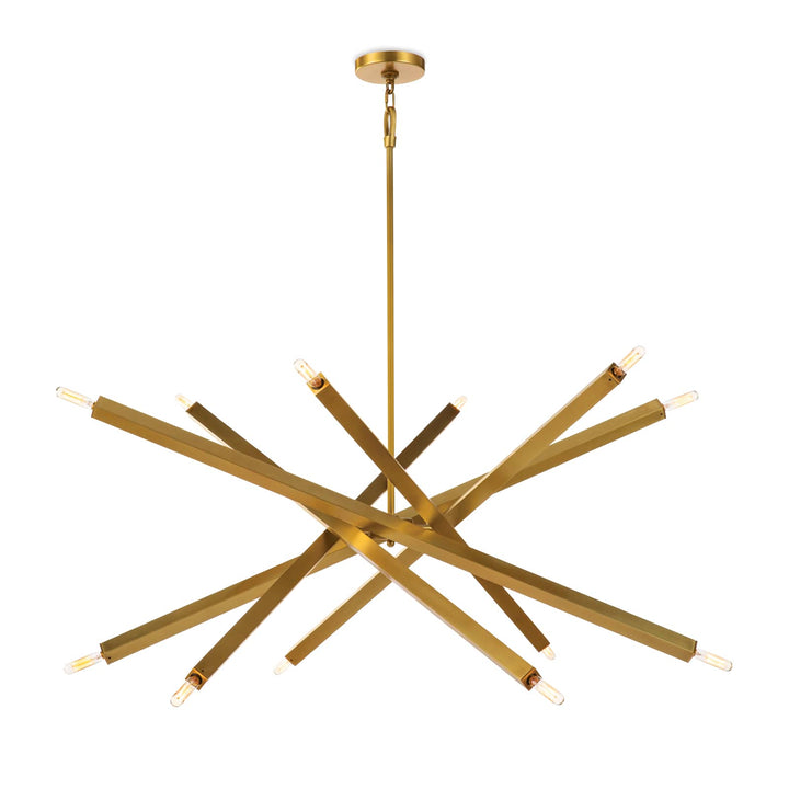 Viper | Chandelier | Natural Brass