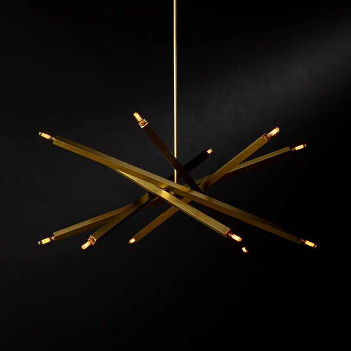 Viper | Chandelier | Natural Brass