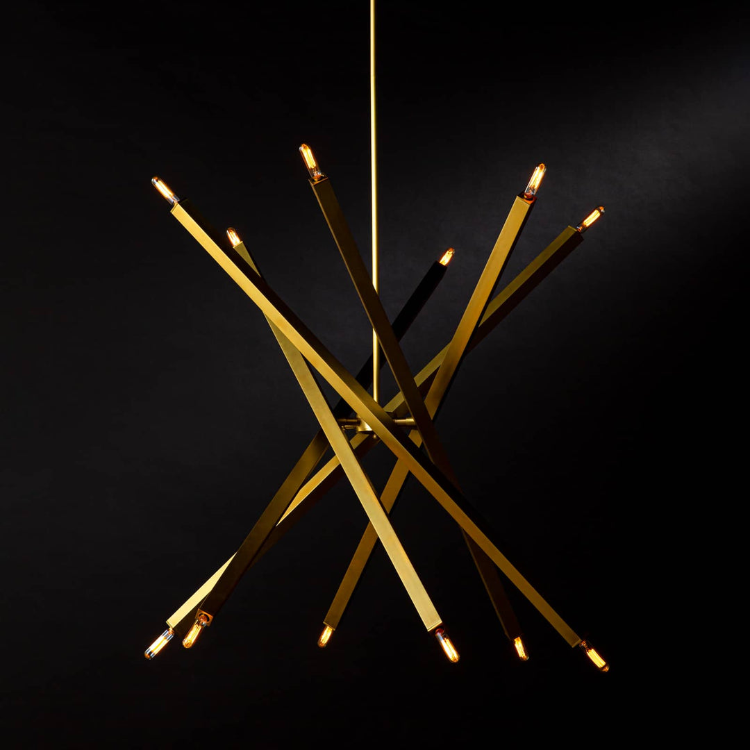 Viper | Chandelier | Natural Brass