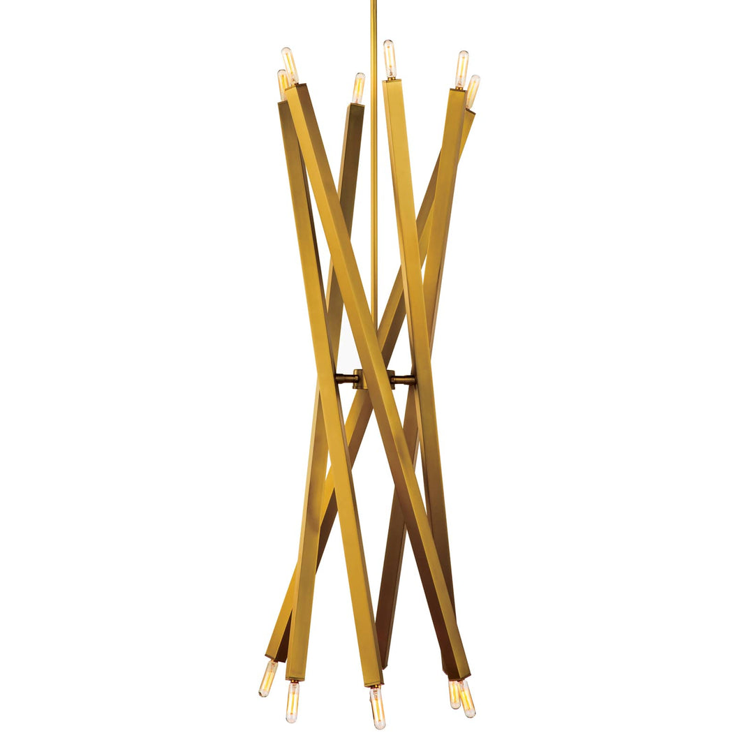 Viper | Chandelier | Natural Brass