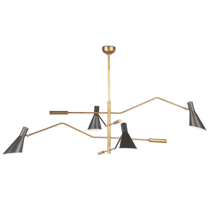 Spyder | Chandelier | Blackened Brass and Natural Brass