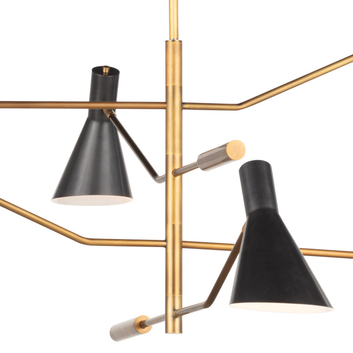 Spyder | Chandelier | Blackened Brass and Natural Brass