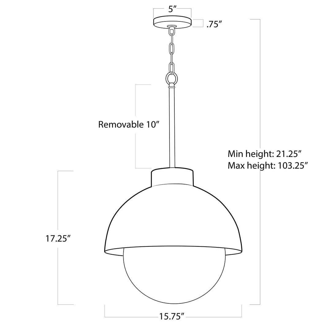 Montreux | Pendant | Natural Brass