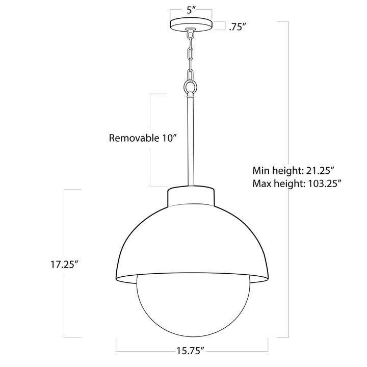 Montreux | Pendant | Natural Brass