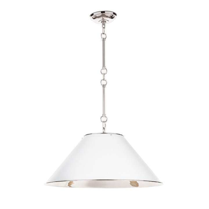 Reese | Pendant | White and Polished Nickel