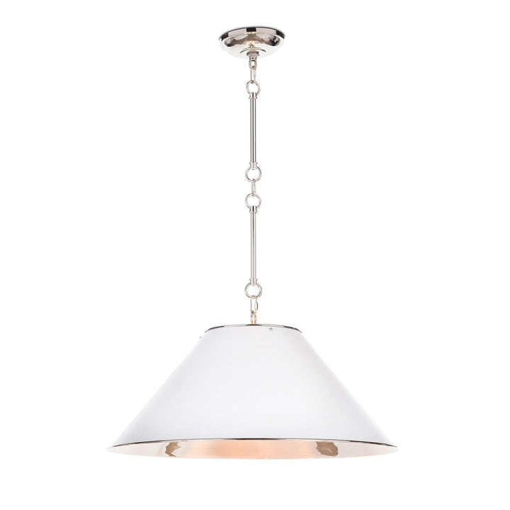 Reese | Pendant | White and Polished Nickel