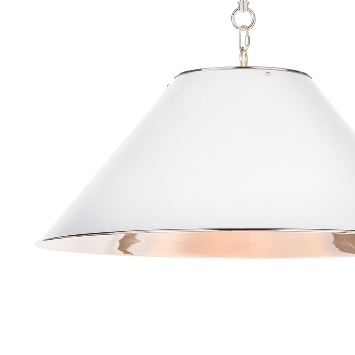 Reese | Pendant | White and Polished Nickel