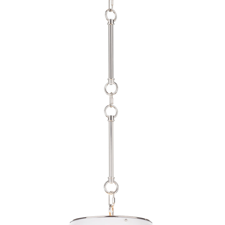 Reese | Pendant | White and Polished Nickel