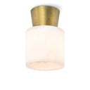 Hazel Alabaster Flush Mount | Natural Brass