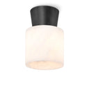 Hazel Alabaster Flush Mount | Oil Rubbed Bronze