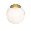 Parker Alabaster Flush Mount | Natural Brass