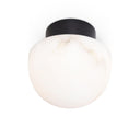 Parker Alabaster Flush Mount | Oil Rubbed Bronze