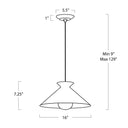 Viggo Pendant Small | Black and Gold