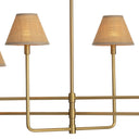 Polly Metal Chandelier | Natural Brass | Rattan Shades