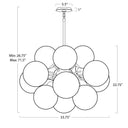 Shine Chandelier | Natural Brass | Swirl Glass