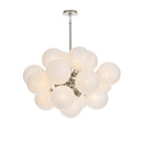 Shine Chandelier | Polished Nickel | Swirl Glass