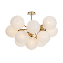 Shine Flush Mount | Natural Brass | Swirl Glass
