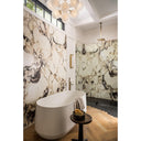 Shine Flush Mount | Natural Brass | Swirl Glass