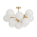 Shine Flush Mount | Natural Brass | Swirl Glass