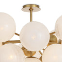 Shine Flush Mount | Natural Brass | Swirl Glass
