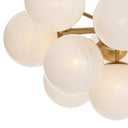 Shine Flush Mount | Natural Brass | Swirl Glass