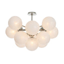 Shine Flush Mount | Polished Nickel | Swirl Glass