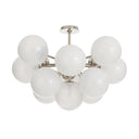 Shine Flush Mount | Polished Nickel | Swirl Glass