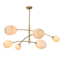 Artemis Chandelier | Natural Brass | Alabaster Glass