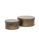 Josephine Round Antique Gold Metal Box Set
