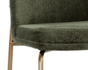 Zeke Dining Chair - Antique Brass - Bergen Olive