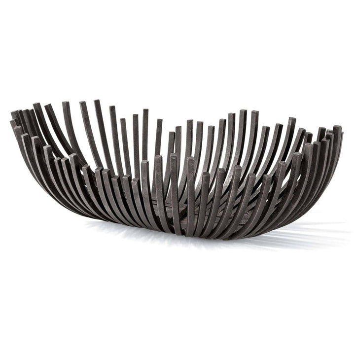 Webbed Bowl Oblong | Blackened Iron