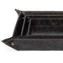 Derby Leather Tray Set | Black