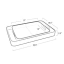 Derby Rectangle Leather Tray Set | Brown