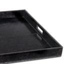 Derby Square Leather Tray | Black