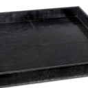 Derby Square Leather Tray | Black