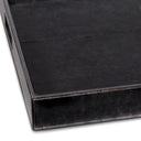 Derby Square Leather Tray | Black