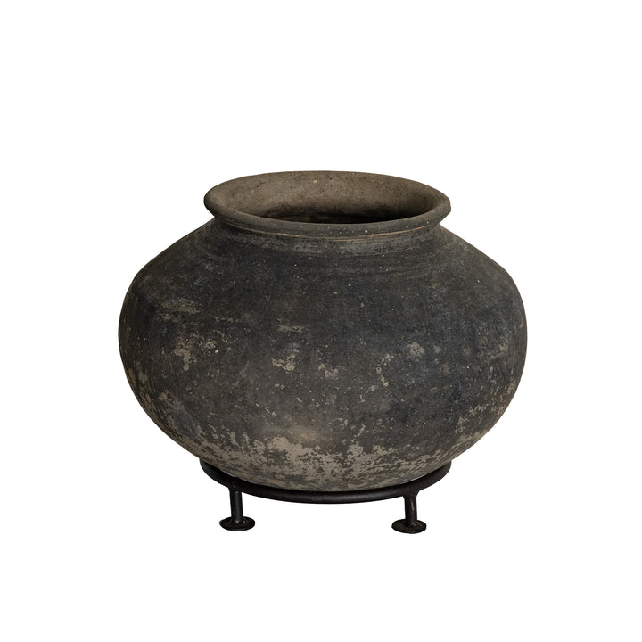 Clay Pot on Stand